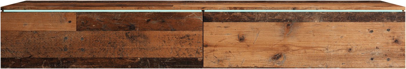 Home affaire Lowboard LOWBOARD VERA, wahlweise mit oder ohne Beleuchtung, Modernes griffloses TV-Board, 180 cm TV-Schrank, stehend und hängend – Bild 2 von 5