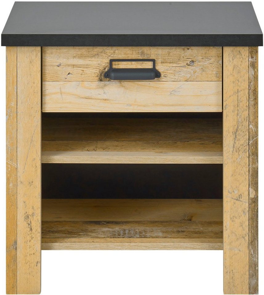 Home affaire Nachtkommode SHERWOOD, mit Apothekergriff aus Metall, Schubkasten "Soft close", Breite 60 cm – Bild 2 von 5