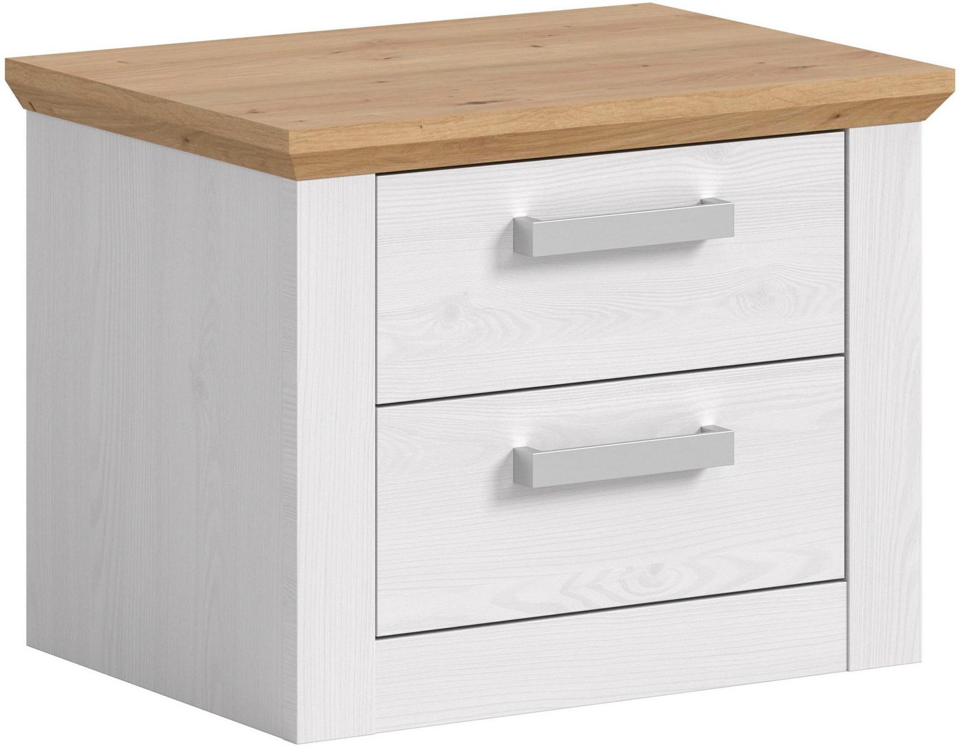 Home affaire Nachtschrank COSENZA, 2er Set, Breite je 54cm, in Landhausoptik (2er Set, inklusive je 2 Schubkästen mit Vollauszug) Nachtkommode, Nachtische, Komm – Bild 3 von 5