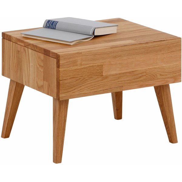 Home affaire Nachttisch Natali, mit einer Schublade, aus massiver Eiche, Breite 45 cm