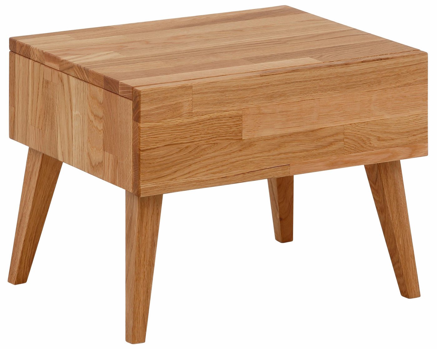Home affaire Nachttisch Natali, mit einer Schublade, aus massiver Eiche, Breite 45 cm – Bild 3 von 5