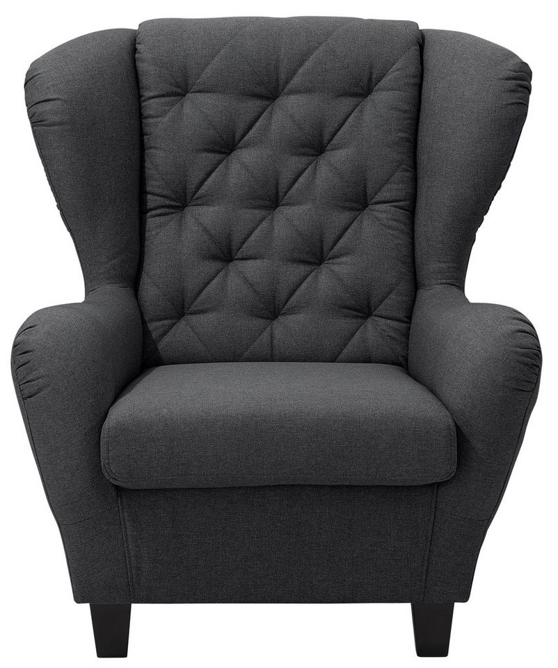 Home affaire Ohrensessel Alexander, B: 92 cm, Sitzhöhe: 44 cm, Set: mit Hocker – Bild 4 von 5