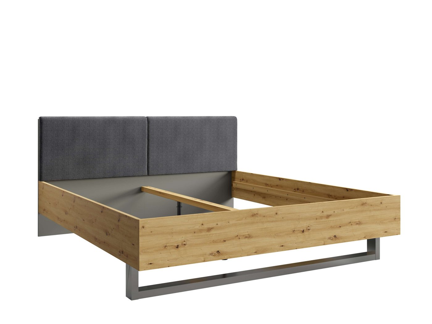 Home affaire Polsterbett Bett Loreto, Maße: B/T/H 185,5/211/98 cm, Bett 180x200 cm mit gepolstertem Kopfteil – Bild 2 von 5
