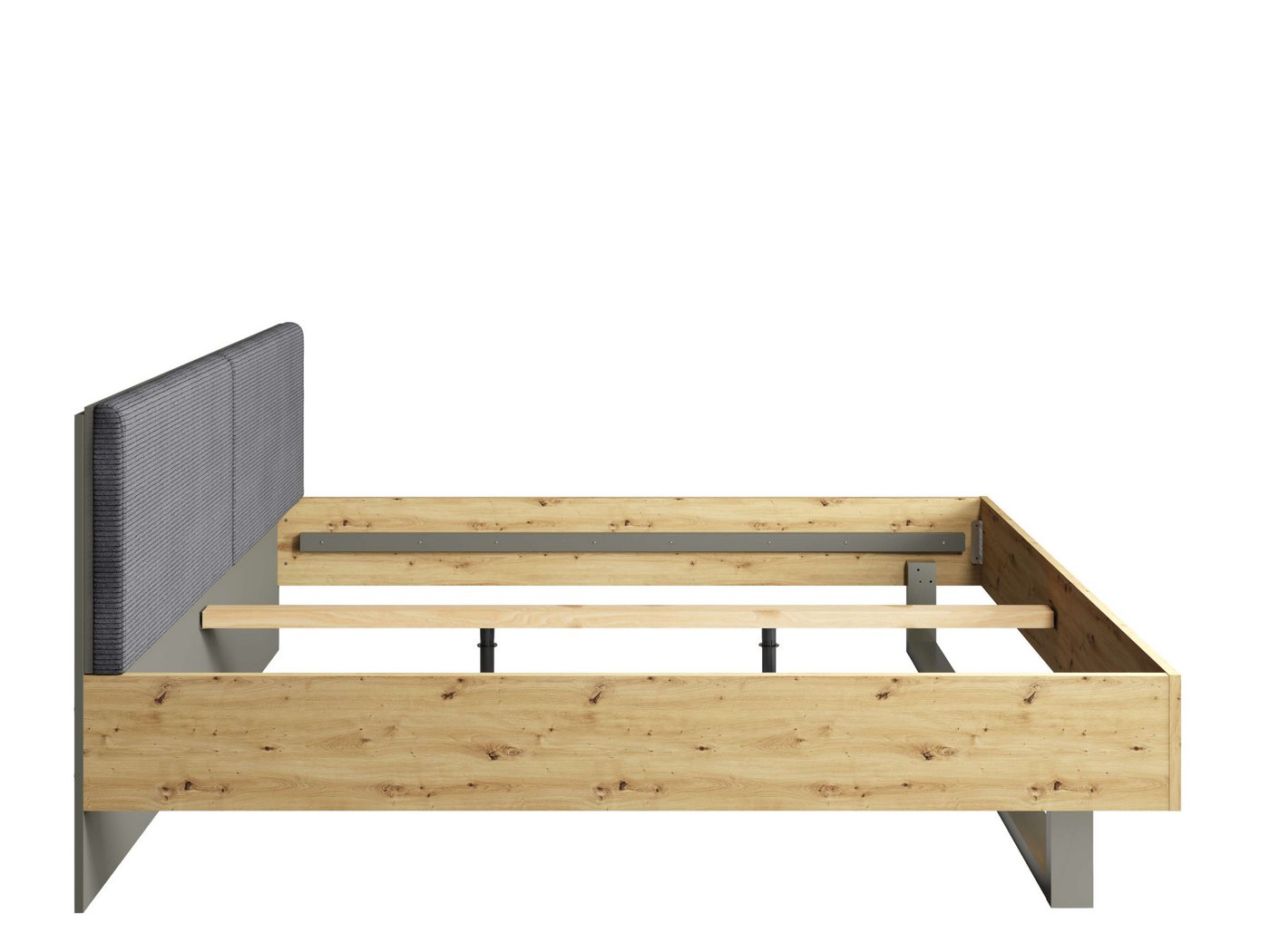 Home affaire Polsterbett Bett Loreto, Maße: B/T/H 185,5/211/98 cm, Bett 180x200 cm mit gepolstertem Kopfteil – Bild 4 von 5