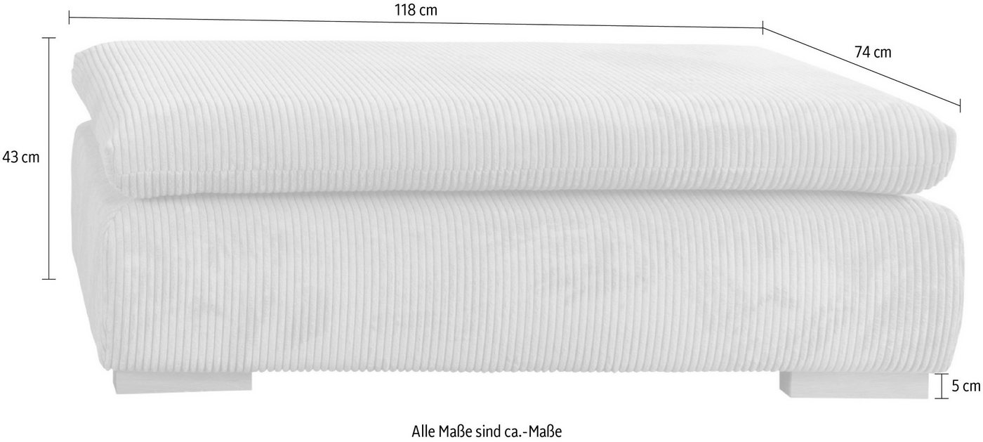 Home affaire Polsterhocker Katja, B: 118 cm - OTTO. Verlässliche Qualität., individuell zu kombinieren – Bild 4 von 4