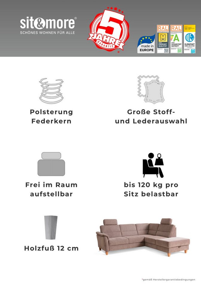 Home affaire Polsterhocker Palmera, B: 58 cm, mit Stauraum, Federkern – Bild 3 von 5