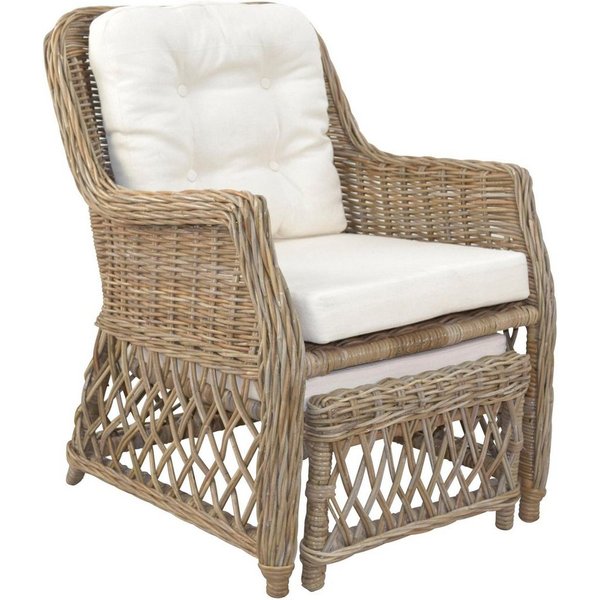 Home affaire Rattanstuhl, Handarbeit, Maße (B/T/H): (67/75/91)