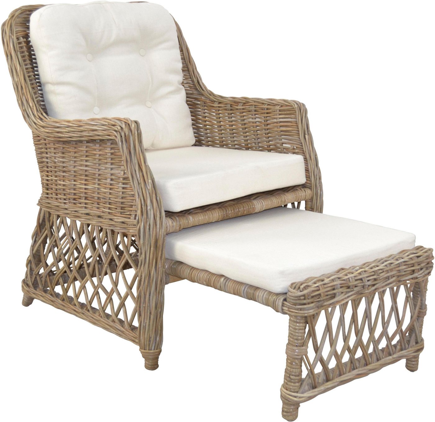 Home affaire Rattanstuhl, Handarbeit, Maße (B/T/H): (67/75/91) – Bild 3 von 5