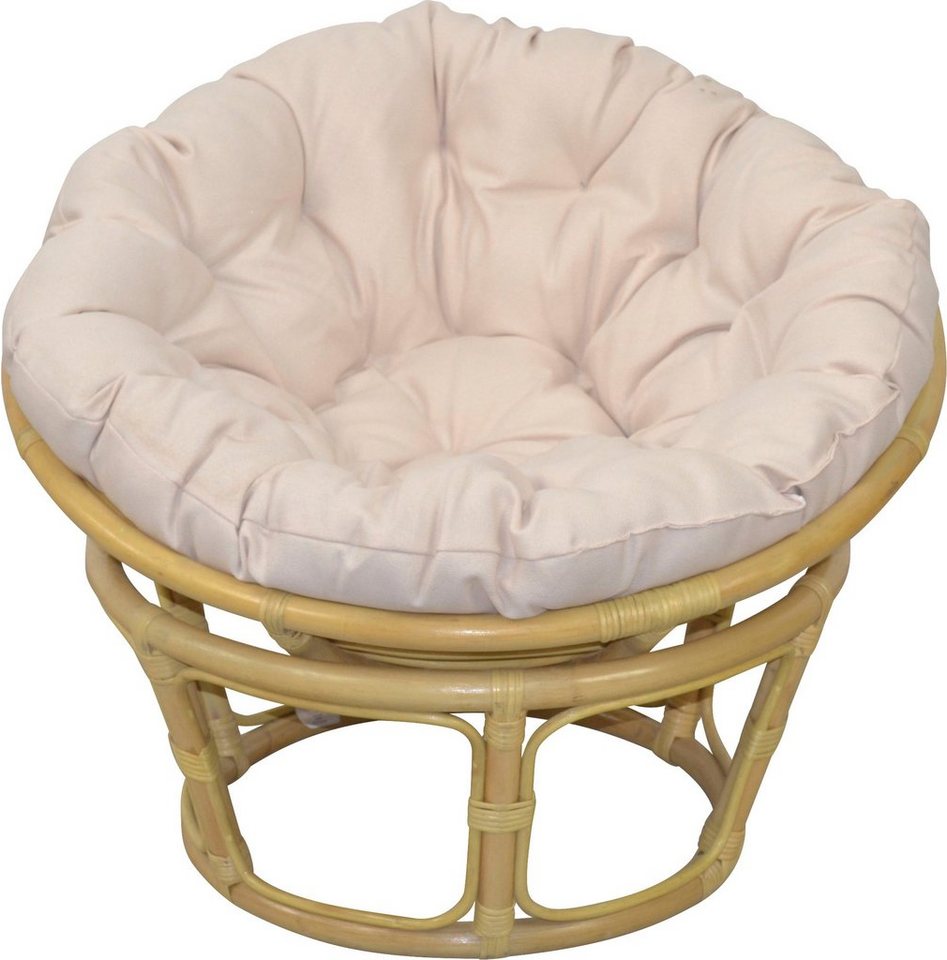 Home affaire Rattanstuhl Papasansessel, aus geflochtenem Rattan, in verschiedenen Größen (80-110 cm) – Bild 4 von 5