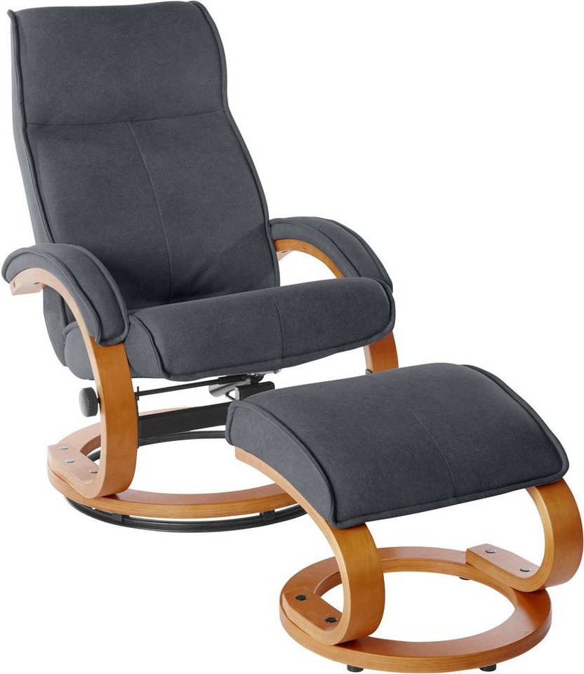 Home affaire Relaxsessel Lille, TV-Sessel, Sessel mit Hocker, Wohnzimmer, Schlaffunktion, Luxus-Microfaser Bezug und Holzgestell, Sitzhöhe 46 cm – Bild 2 von 5