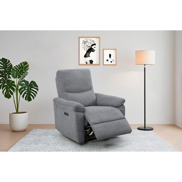 Home affaire Relaxsessel ODILON, TV-Sessel mit Relax- und Liegefunktion, Struktur-Bezug, manuelle und elektrische Funktion (mit USB A/C), Federkern-Polsterung