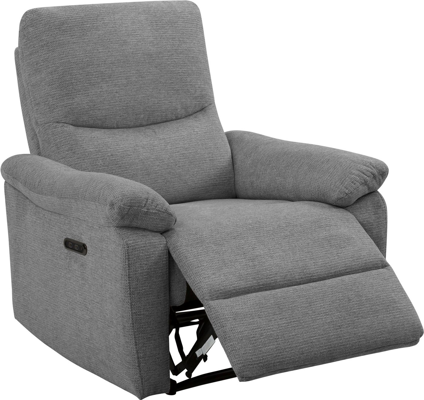 Home affaire Relaxsessel ODILON, TV-Sessel mit Relax- und Liegefunktion, Struktur-Bezug, manuelle und elektrische Funktion (mit USB A/C), Federkern-Polsterung – Bild 5 von 5