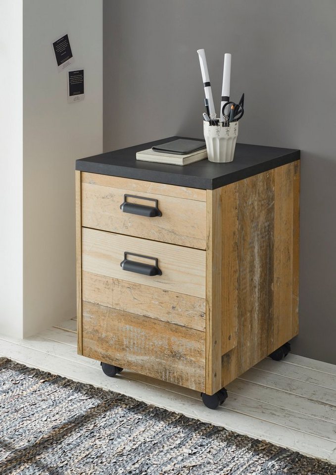 Home affaire Rollcontainer SHERWOOD, mit Apothekergriffen aus Metall, Breite 47 cm, Soft-Close-Funktion – Bild 2 von 5