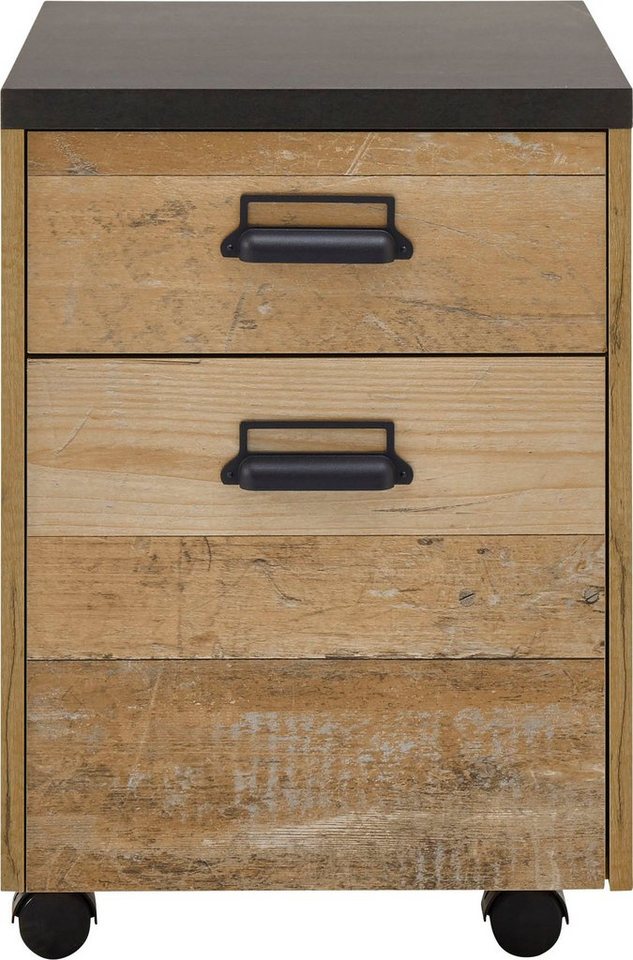 Home affaire Rollcontainer SHERWOOD, mit Apothekergriffen aus Metall, Breite 47 cm, Soft-Close-Funktion – Bild 3 von 5