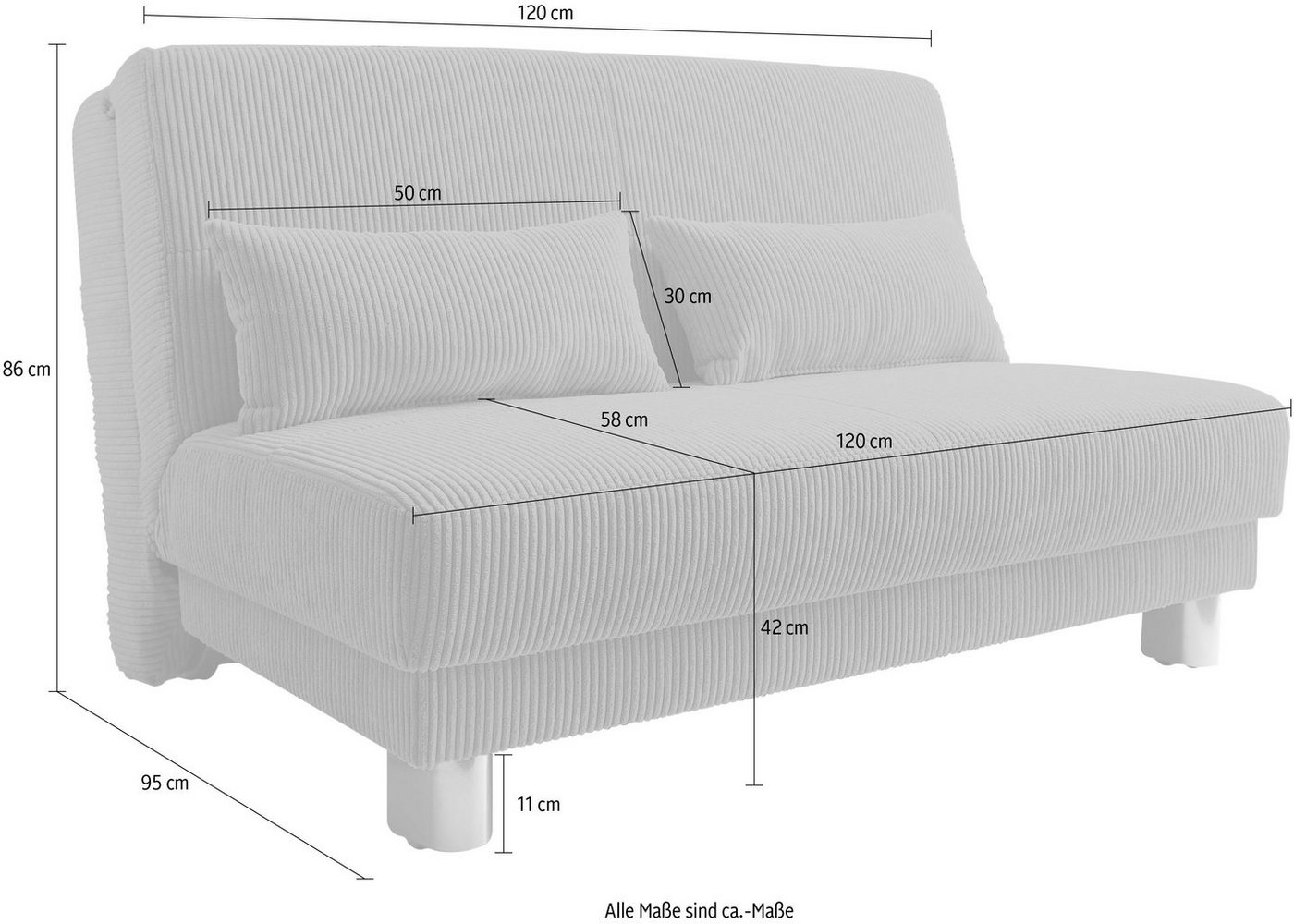 Home affaire Schlafsofa Gina, mit einem Handgriff vom Sofa zum Bett – Bild 5 von 5