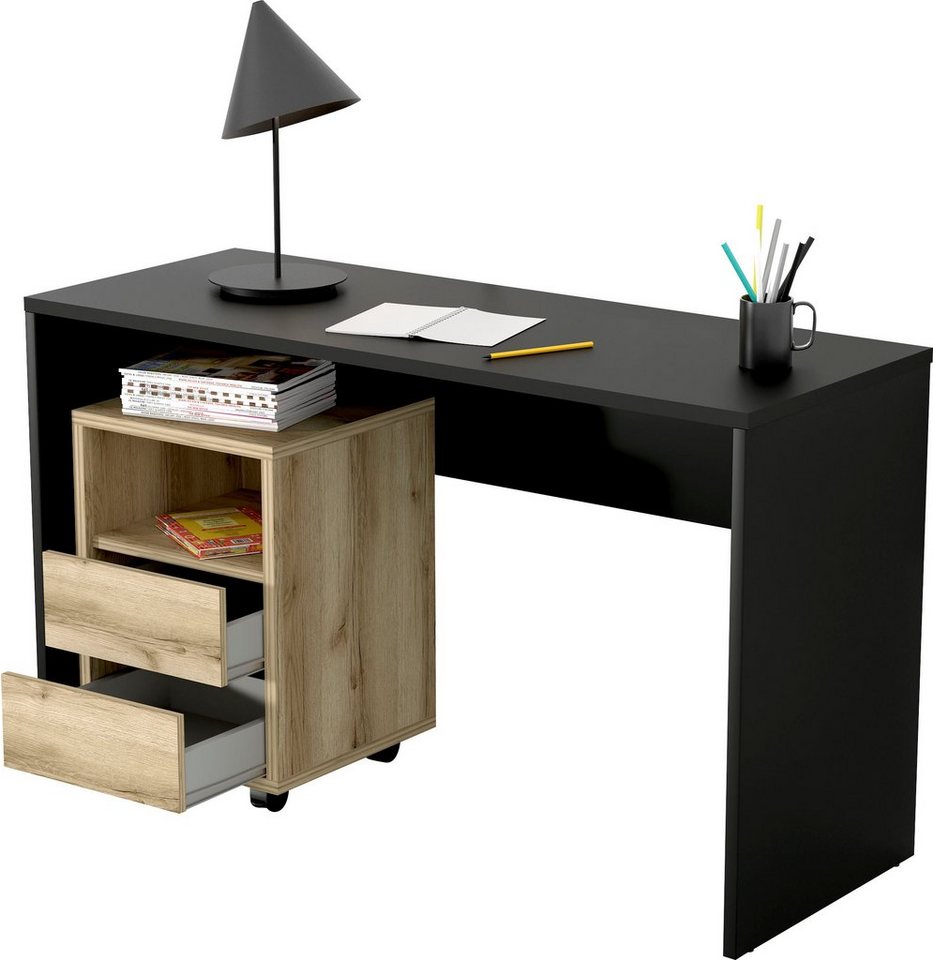 Home affaire Schreibtisch AGAPI, Breite 130, Computertisch im modernen Design & viel Arbeitsfläche – Bild 3 von 5