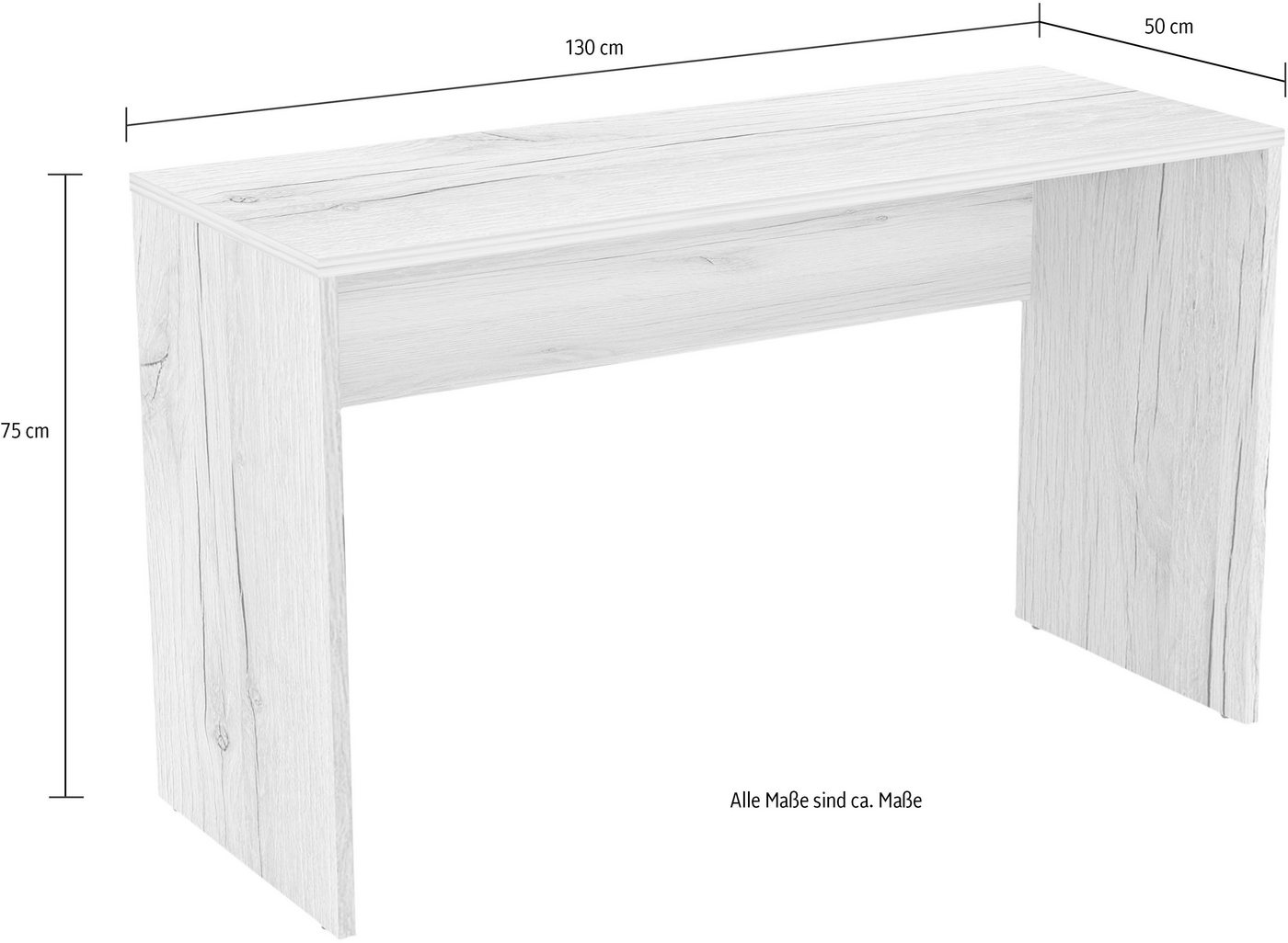 Home affaire Schreibtisch AGAPI, Breite 130, Computertisch im modernen Design & viel Arbeitsfläche – Bild 5 von 5