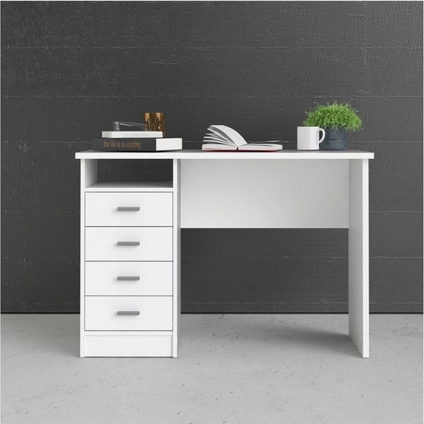 Home affaire Schreibtisch Function Plus, Arbeitstisch, Bürotisch, staurum, minimalistisch, mit 4 Schubladen,1 Einlegeboden, zeitlos, 1 offenes Fachbreite 110 cm
