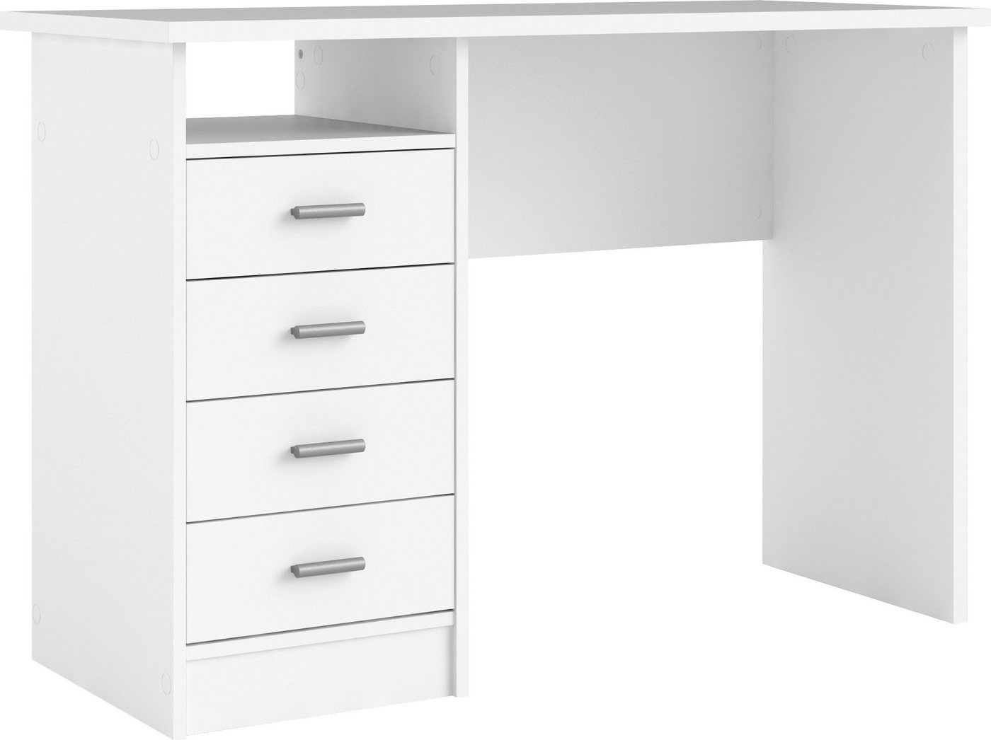 Home affaire Schreibtisch Function Plus, Arbeitstisch, Bürotisch, staurum, minimalistisch, mit 4 Schubladen,1 Einlegeboden, zeitlos, 1 offenes Fachbreite 110 cm – Bild 4 von 5