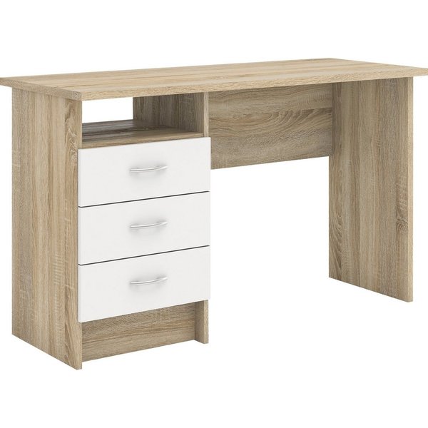 Home affaire Schreibtisch Function Plus, Arbeitstisch, Bürotisch, Computertisch mit 3 Schubladen, Breite 120 cm, Tiefe 48 cm