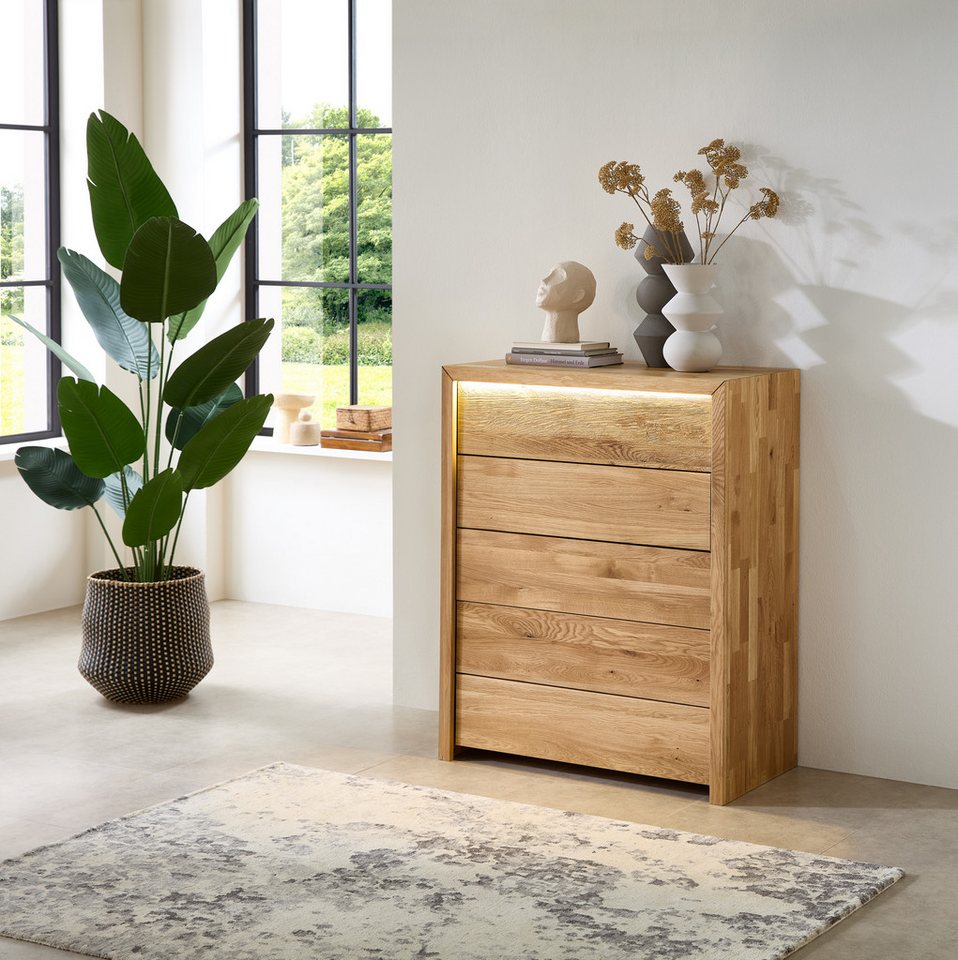 Home affaire Schubkastenkommode Ambroise, Breite 88cm, inkl. LED-Beleuchtung – Bild 2 von 5