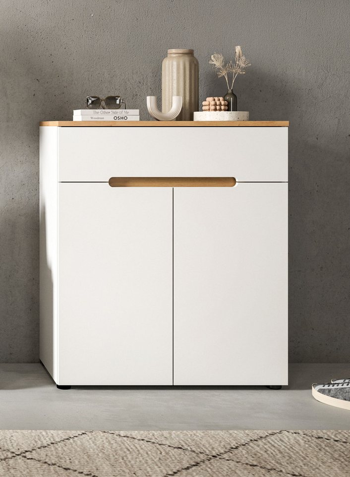 Home affaire Schuhkommode REHAT, TOPSELLER!, Breite 80cm, 2 Türen, 1 Schubkasten, 4 Fächer (1 St., in verschiedenen Farben erhältlich, Platz für ca. 12 Paar Sch – Bild 2 von 5