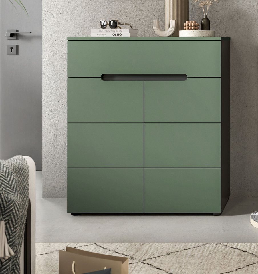 Home affaire Schuhkommode REHAT, TOPSELLER!, Breite 80cm, 2 Türen, 1 Schubkasten, 4 Fächer (1 St., in verschiedenen Farben erhältlich, Platz für ca. 12 Paar Sch – Bild 2 von 5