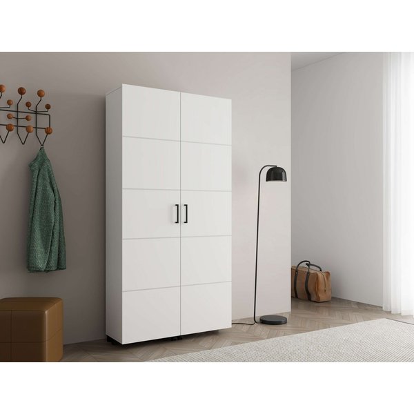 Home affaire Schuhschrank Islay, Drehtüren auf Rollen, B/T/H: 91,6/32,4/184,4 cm Schuhkommode mit Platz für ca. 40 Paar Schuhe bis Gr. 40