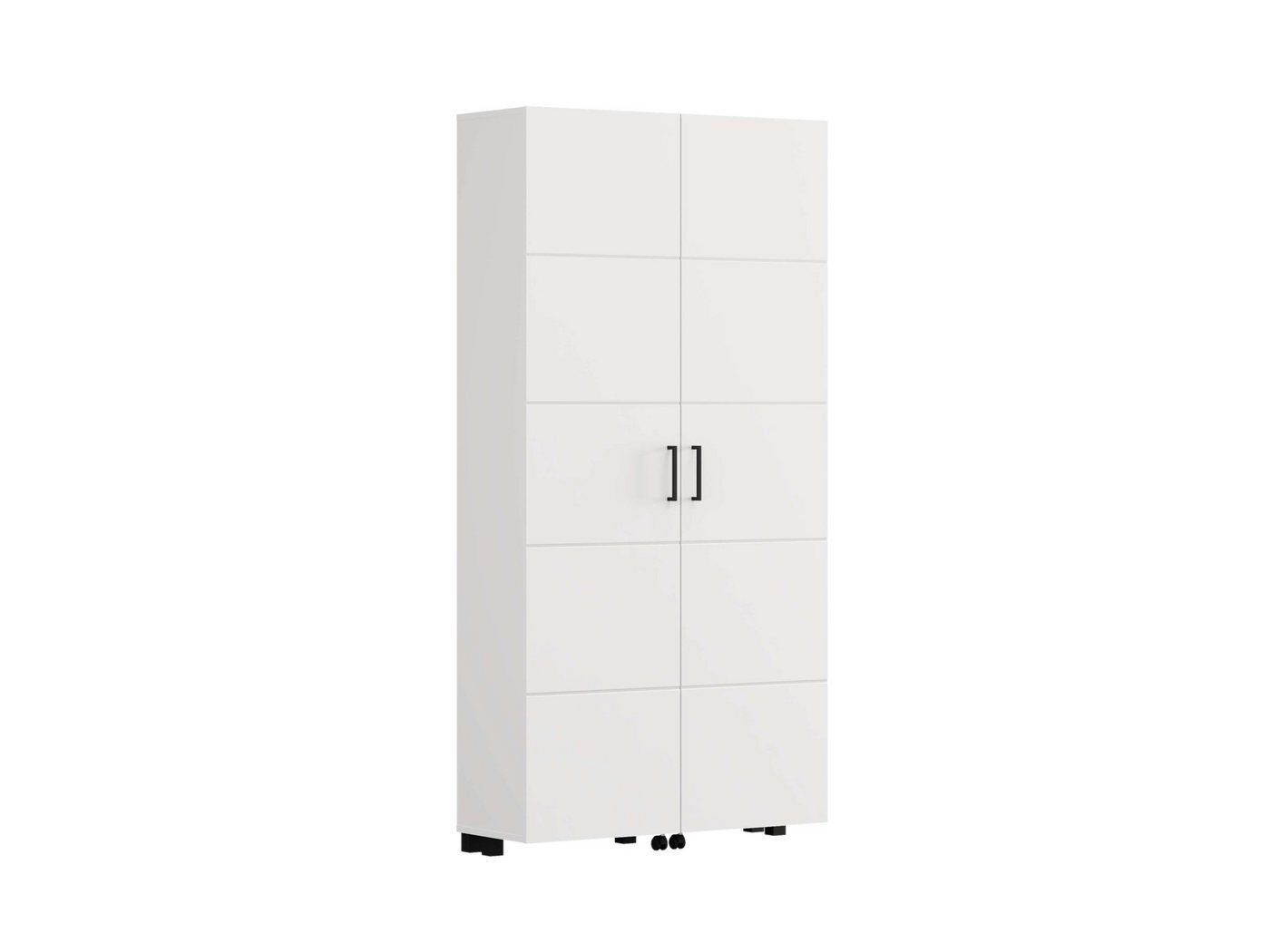 Home affaire Schuhschrank Islay, Drehtüren auf Rollen, B/T/H: 91,6/32,4/184,4 cm Schuhkommode mit Platz für ca. 40 Paar Schuhe bis Gr. 40 – Bild 3 von 5