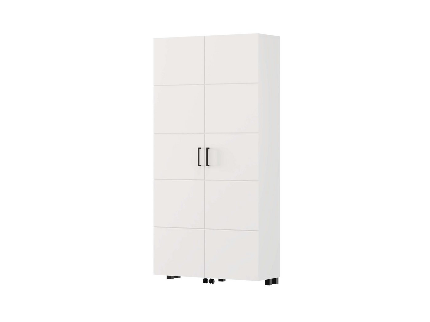 Home affaire Schuhschrank Islay, Drehtüren auf Rollen, B/T/H: 91,6/32,4/184,4 cm Schuhkommode mit Platz für ca. 40 Paar Schuhe bis Gr. 40 – Bild 5 von 5