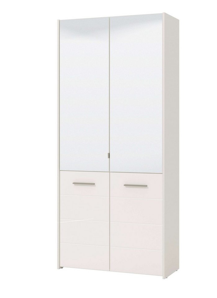Home affaire Schuhschrank Menorca Schuhkommode, Lagerschrank, Schuhregal, Breite 90 cm mit vier Türen, in modernen und eleganten Farben, mit zwei Spiegeln – Bild 4 von 5