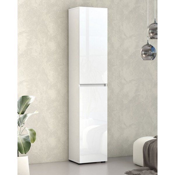 Home affaire Schuhschrank Mister,Schuhkommode,Schuhmöbel,Schuhablage,Schuhregal Breite 40 cm, Höhe 200 cm, Tiefe 34 cm, 2 Türen, 12 Fächer, Hochglanz