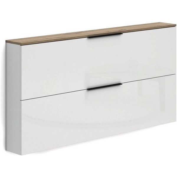 Home affaire Schuhschrank SPACE, Schuhkipper, Schuhschrank,Schuhkommode, nur 19 cm Tief Ideal für schmale Flure, Breite 160 cm, Made in Italy, Hochglanzlack