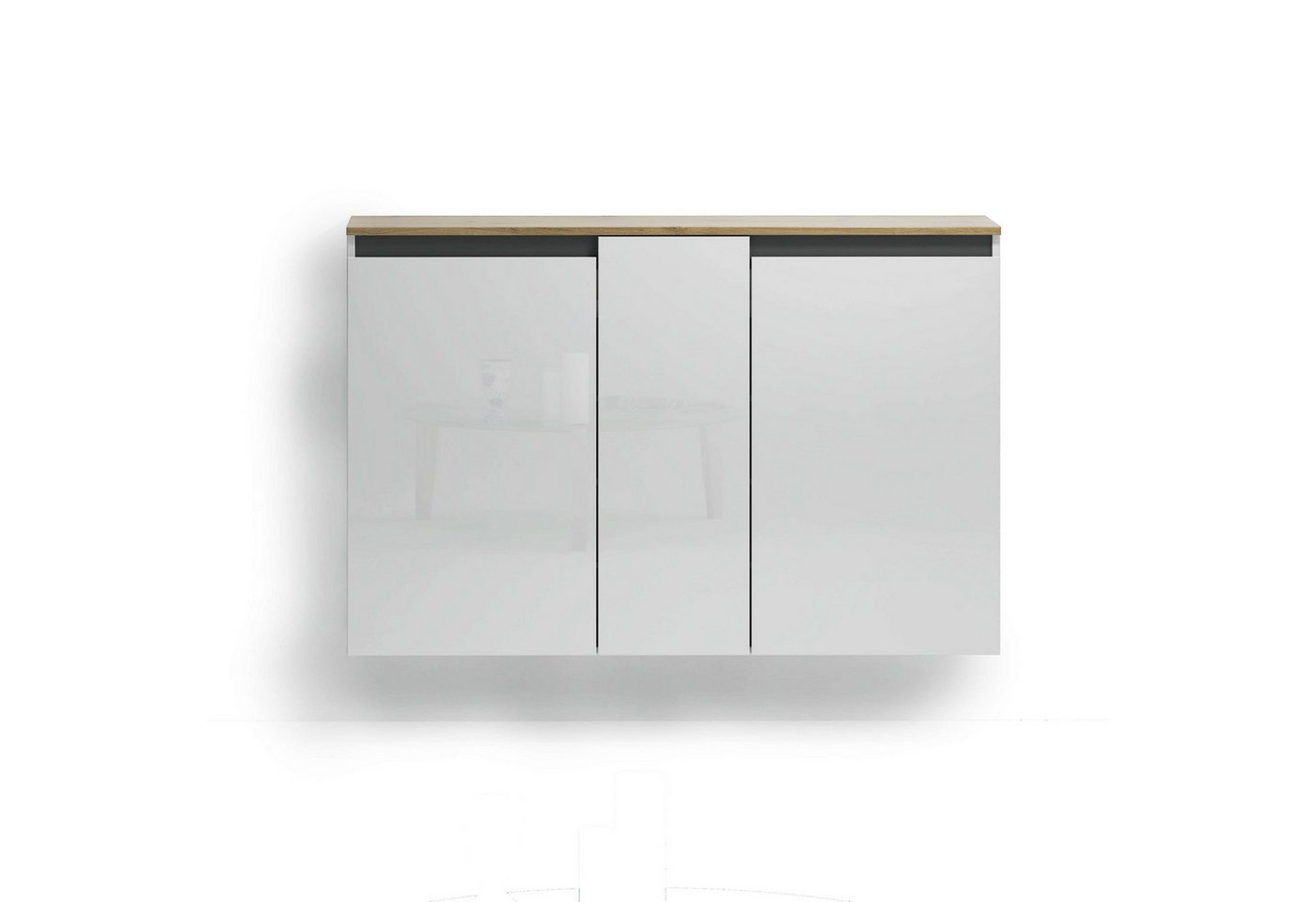 Home affaire Schuhschrank Zippo, Schuhkommode,Schuhregal,Made in Italy,hängend (1-St) Front/Korpus hochglanz lackiert B/T: 130x35 cm,5 Fächer,25 paar Schuhe – Bild 5 von 5