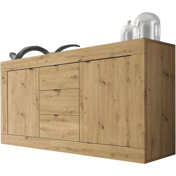 Home affaire Sideboard Basic, Breite 160 cm, 2 Türen 3 Schubkästen