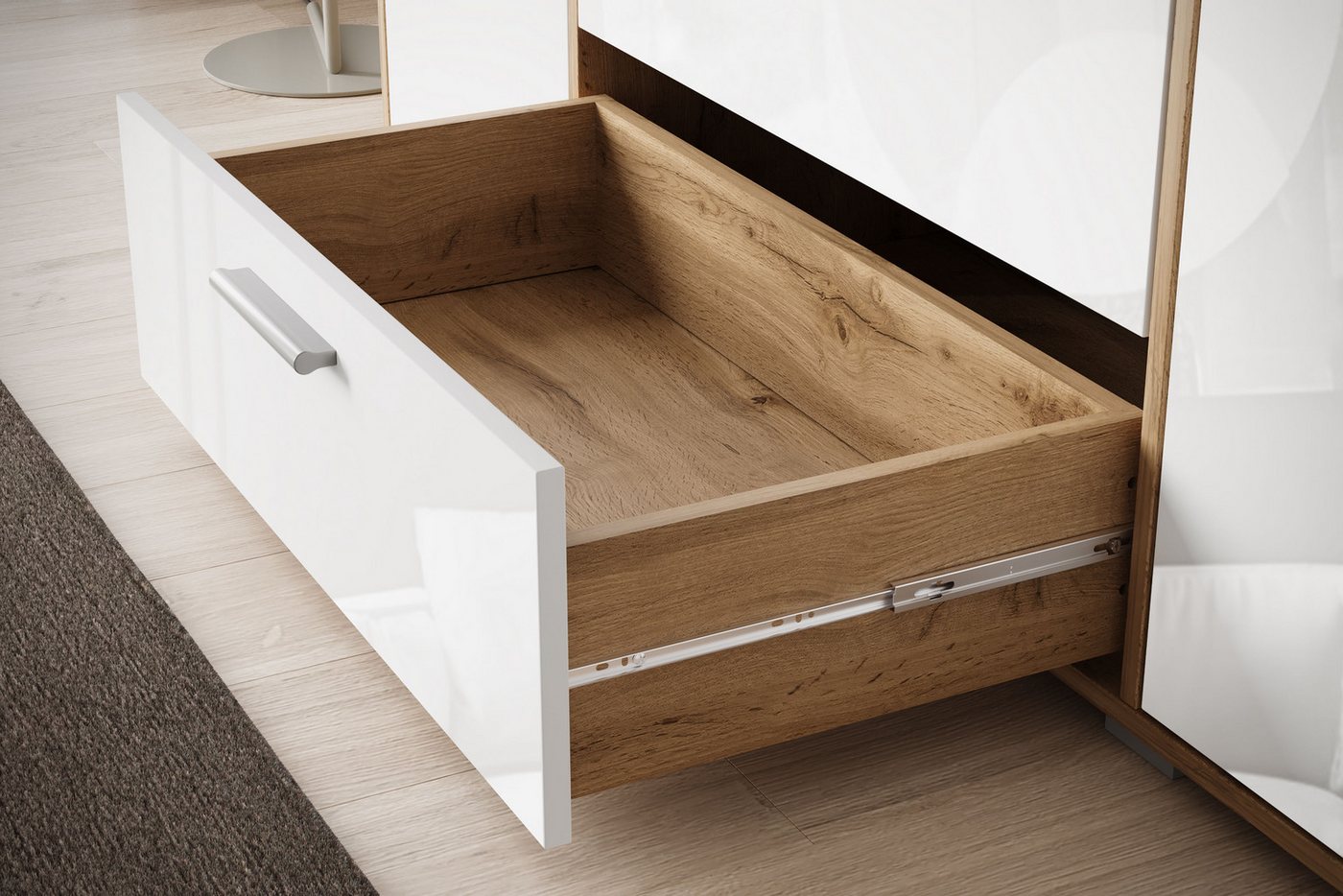 Home affaire Sideboard BOGOTA, moderne Kommode, Schubladenschrank mit verstellbaren Einlegeböden – Bild 5 von 5