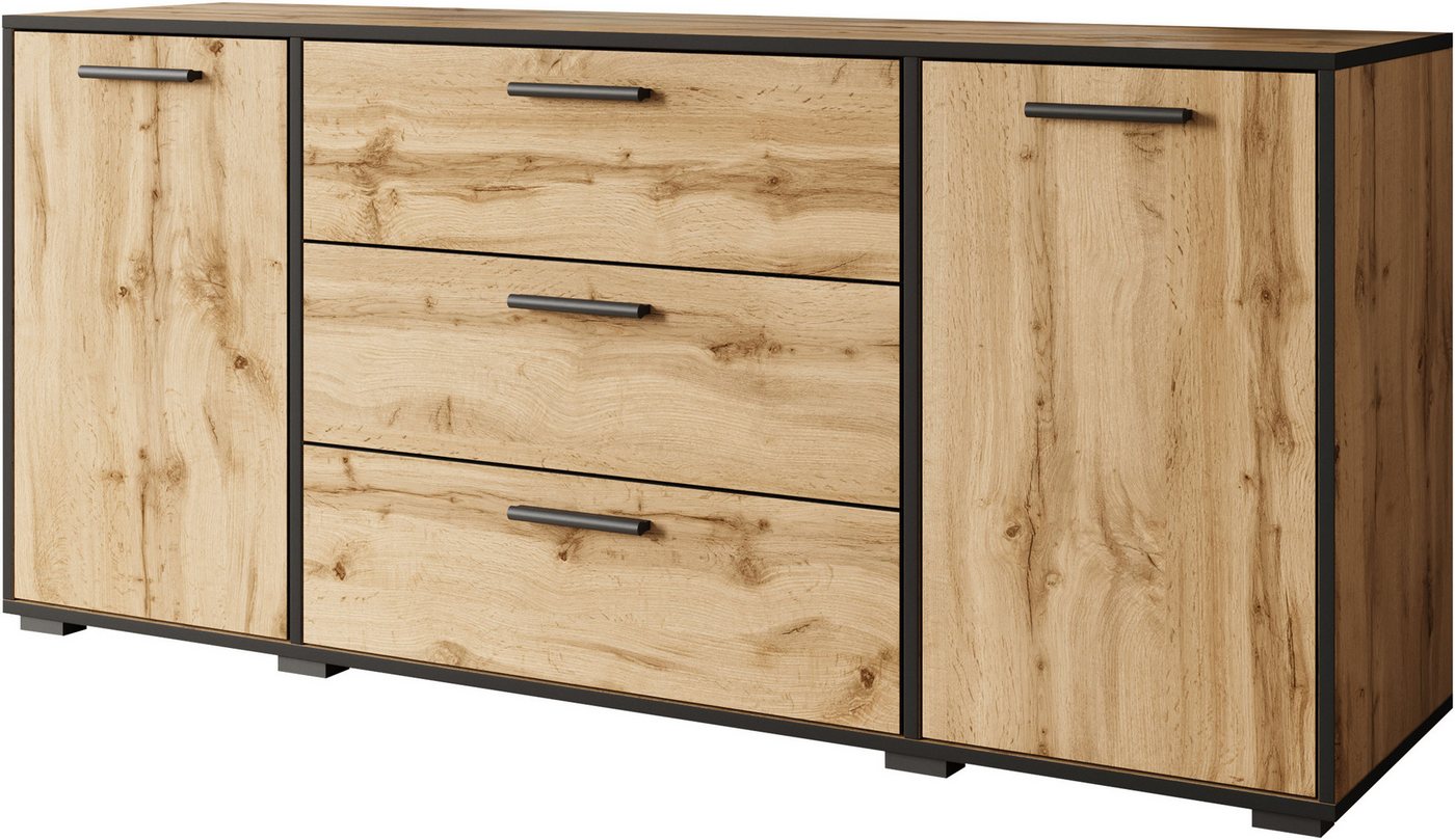 Home affaire Sideboard BOGOTA, moderne Kommode, Schubladenschrank mit verstellbaren Einlegeböden – Bild 2 von 5