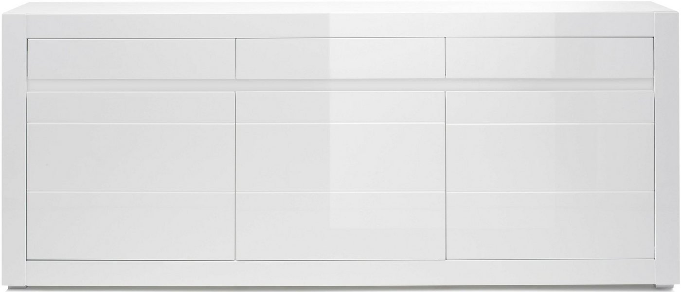 Home affaire Sideboard Carat, Breite 217 cm, wird mit zwei Leisten angeliefert, 1 x grau, 1 x weiss – Bild 2 von 5
