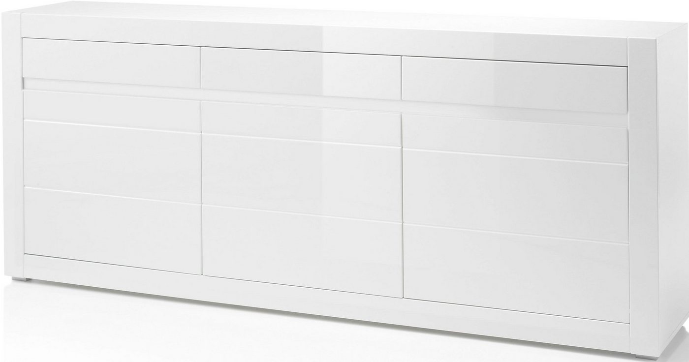 Home affaire Sideboard Carat, Breite 217 cm, wird mit zwei Leisten angeliefert, 1 x grau, 1 x weiss – Bild 3 von 5