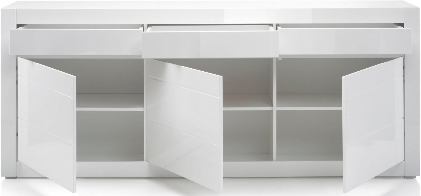 Home affaire Sideboard Carat, Breite 217 cm, wird mit zwei Leisten angeliefert, 1 x grau, 1 x weiss – Bild 4 von 5