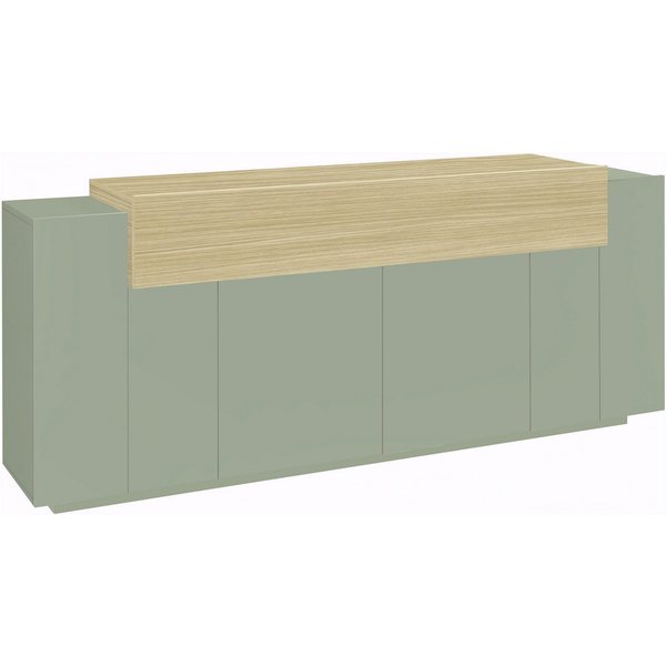 Home affaire Sideboard Coro, Kommode, Schrank, Kredenz, grifflos mit Einlegeböden, 1 Klappe,4 Türen, Doppeltiefe, B/T/H 200x45x85,6cm
