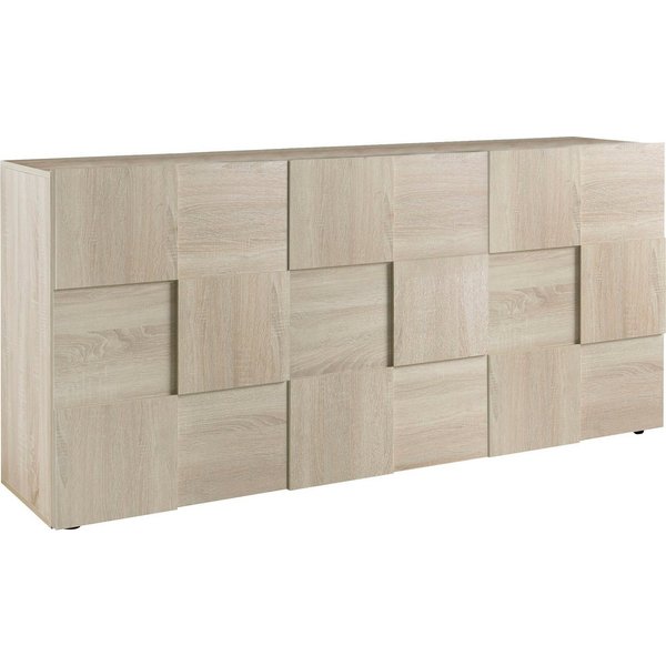 Home affaire Sideboard Dama Breite 181, Kommode 3 Türen, Anrichte, Front in 3D-Optik, viel Stauraum, verschiedene Farben
