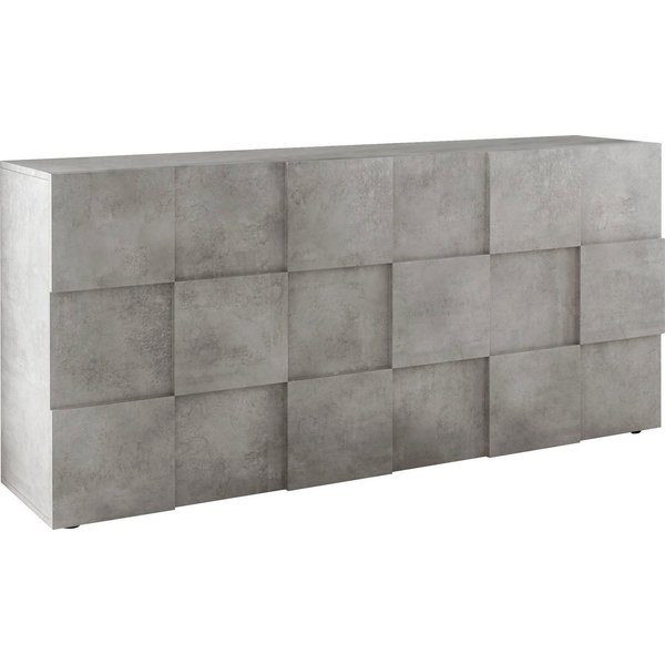 Home affaire Sideboard Dama Breite 181, Kommode 3 Türen, Anrichte, Front in 3D-Optik, viel Stauraum, verschiedene Farben