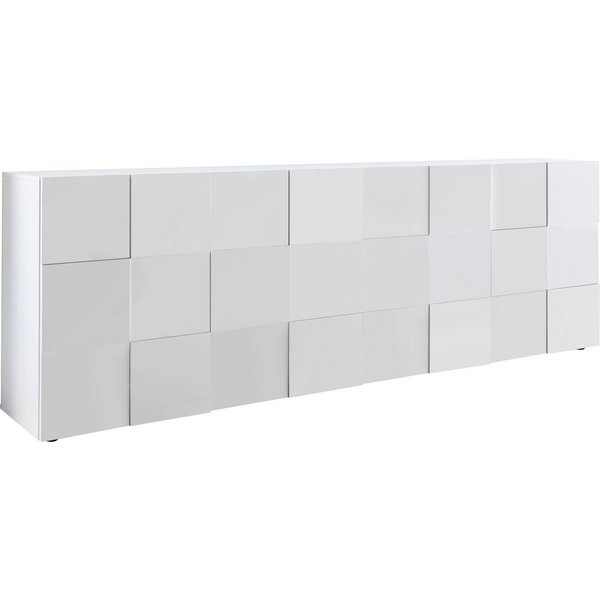 Home affaire Sideboard Dama Breite 241, Kommode 4 Türen, Anrichte, Front in 3D-Optik, viel Stauraum, verschiedene Farben