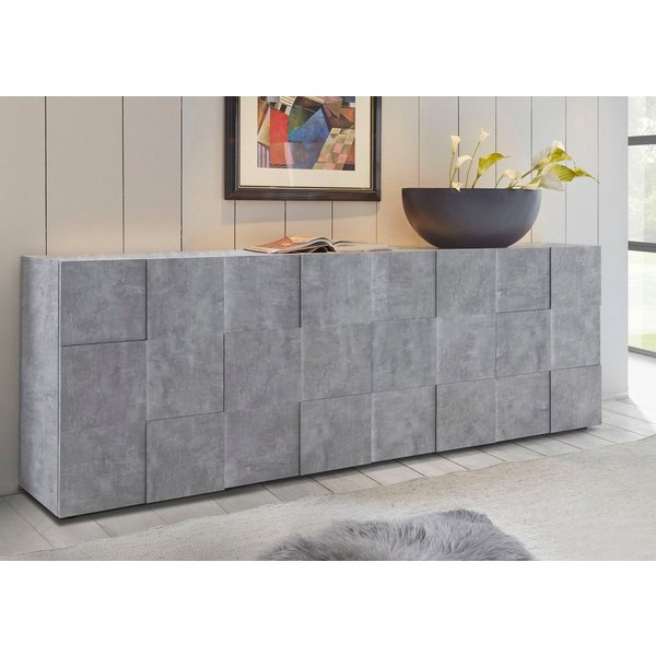 Home affaire Sideboard Dama Breite 241, Kommode 4 Türen, Anrichte, Front in 3D-Optik, viel Stauraum, verschiedene Farben