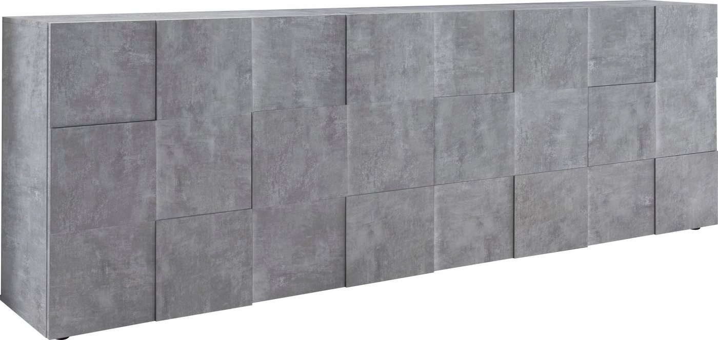 Home affaire Sideboard Dama Breite 241, Kommode 4 Türen, Anrichte, Front in 3D-Optik, viel Stauraum, verschiedene Farben – Bild 2 von 5