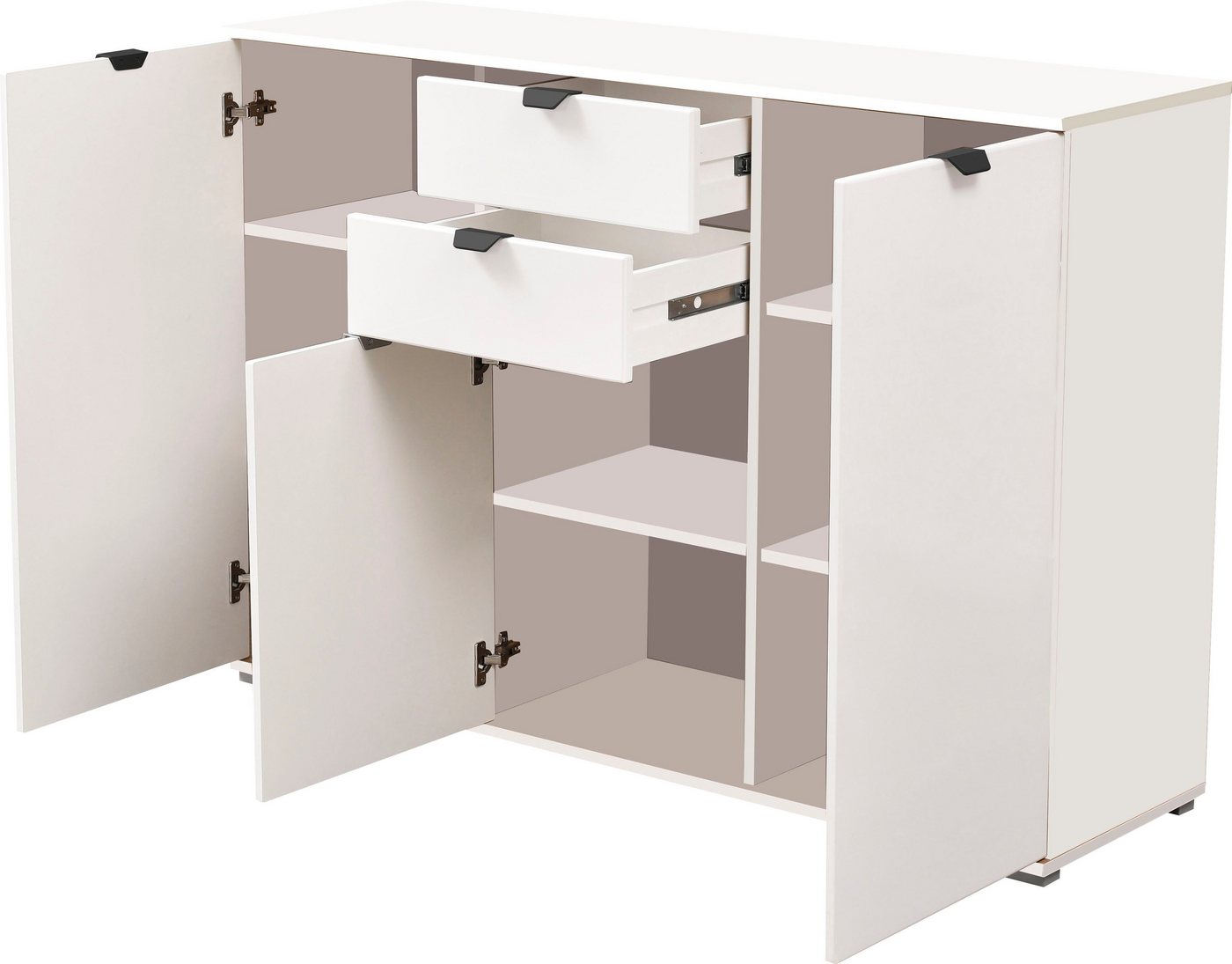 Home affaire Sideboard Duero, Kommode mit 2 Schubkästen, Breite 135 cm – Bild 4 von 5