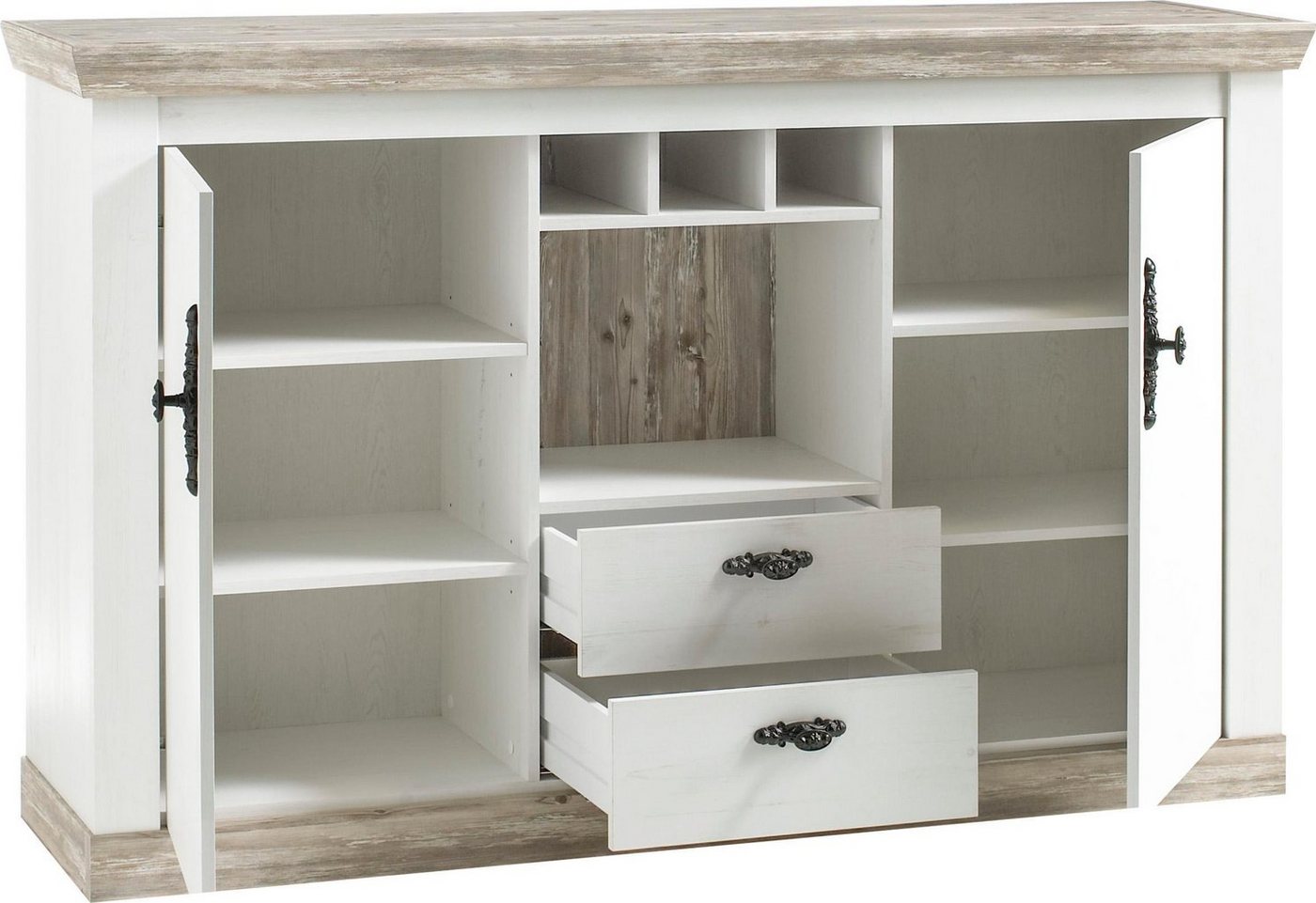 Home affaire Sideboard Florenz, im romantischen Landhaus-Look, Breite 168 cm – Bild 3 von 5