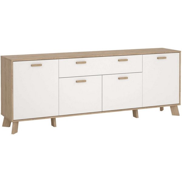 Home affaire Sideboard Ikast, Stauraum, Schubladenschrank, Aufbewahrung, Breite 196 cm, 4 Türen, 2 Schubladen, Höhe 73 cm
