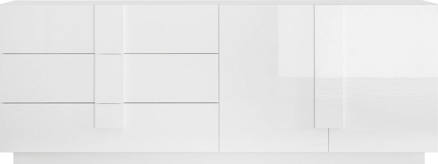 Home affaire Sideboard Jupiter, Breite 241 cm, Kommode 2 Türen - Soft Closing, 3 Schubkästen, Anrichte, moderne Griffblende, FSC®, cleveres Stauraumkonzept – Bild 2 von 5